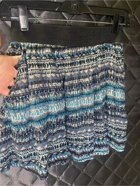 Ecko Red Blue Black Pattern Elastic Waist Skirt Women's Size XS